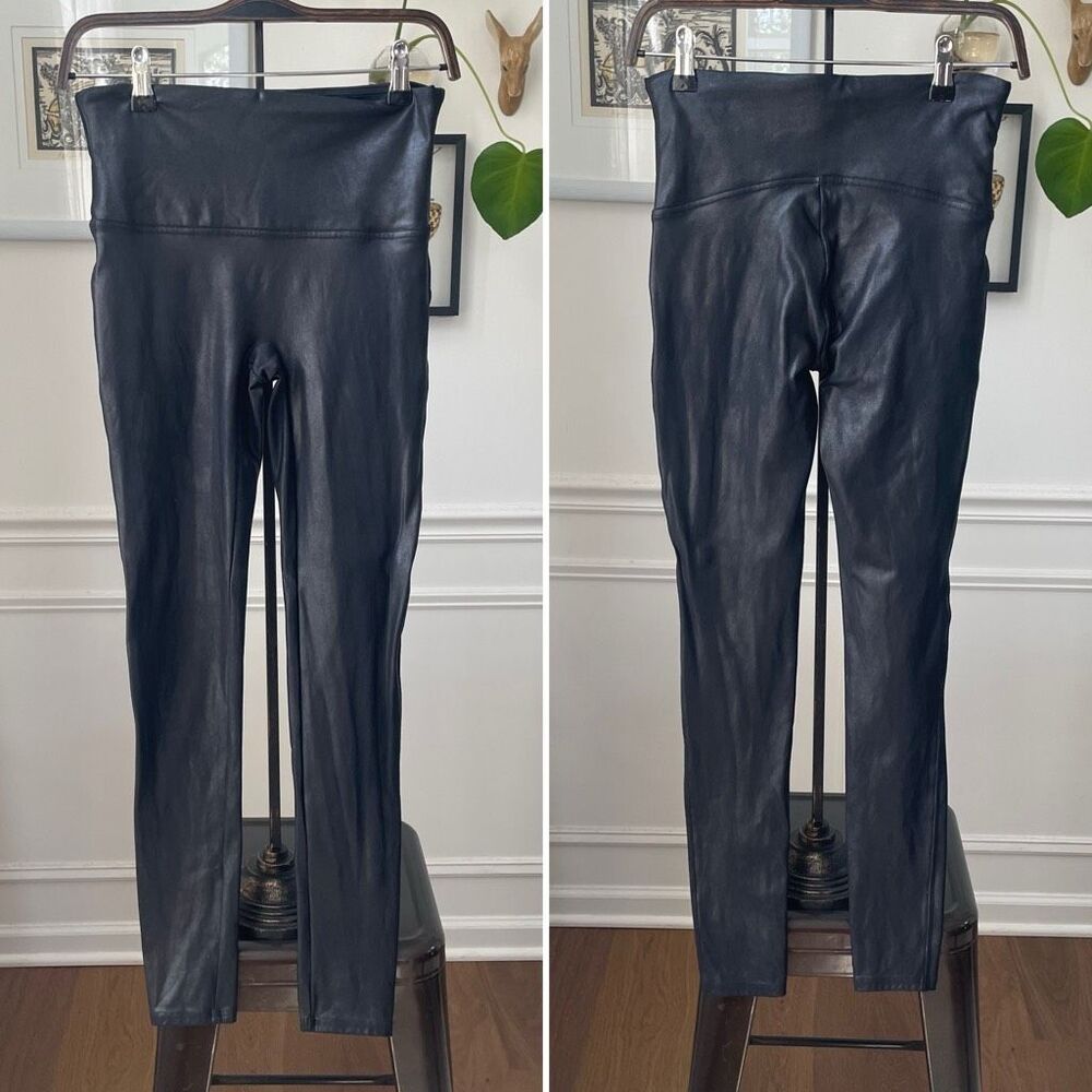 Spanx Faux Leather Leggings Black $98 L